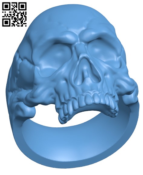 Skull Ring H000157 file stl free download 3D Model for CNC and 3d printer