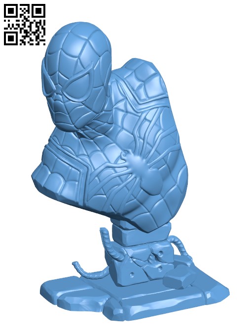 Spiderman bust H000127 file stl free download 3D Model for CNC and 3d printer