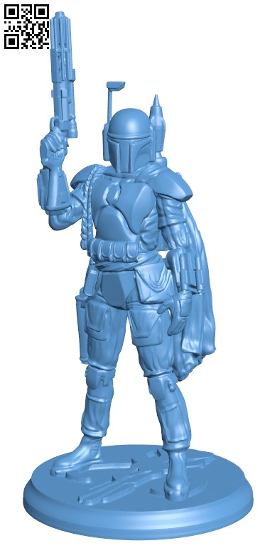 Star Wars - Boba Fett The Bounty Hunter H000128 file stl free download 3D Model for CNC and 3d printer