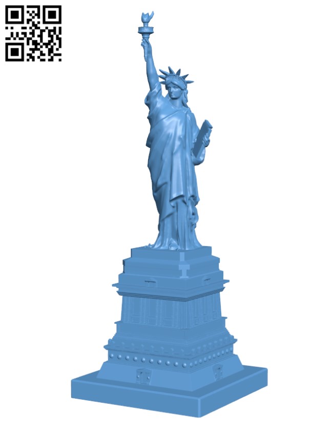Statue of Liberty in Manhattan, New York H000318 file stl free download 3D Model for CNC and 3d printer