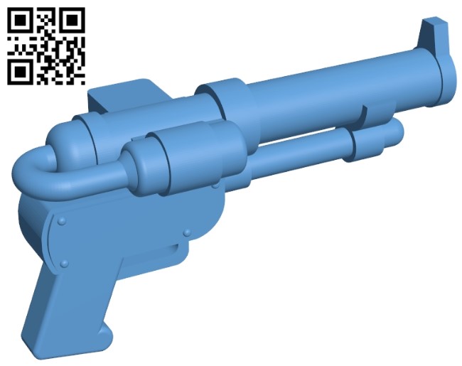 Steampunk pistol - gun B009627 file stl free download 3D Model for CNC and 3d printer