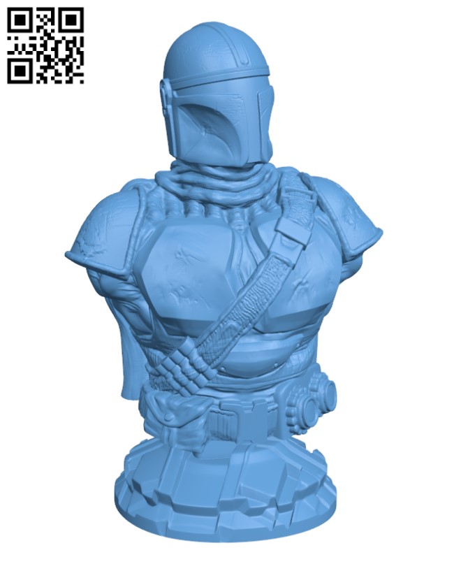 The Mandalorian from Star Wars H000421 file stl free download 3D Model for CNC and 3d printer