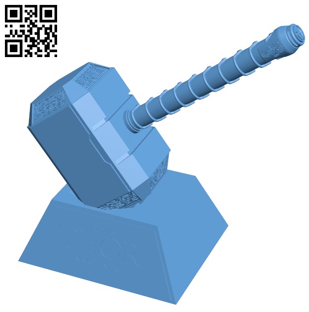 God of War Thor's Hammer 3d Print File STL Mjolnir 