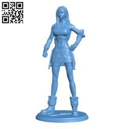 Tifa Lockhart – Final Fantasy 7 Remake H000218 file stl free download 3D Model for CNC and 3d printer