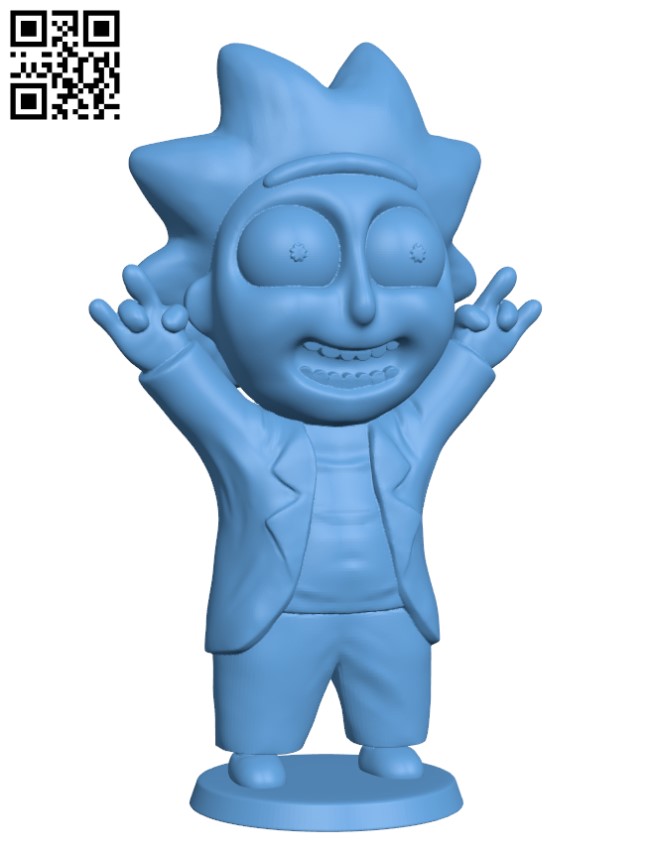 Tiny Rick H000420 file stl free download 3D Model for CNC and 3d printer