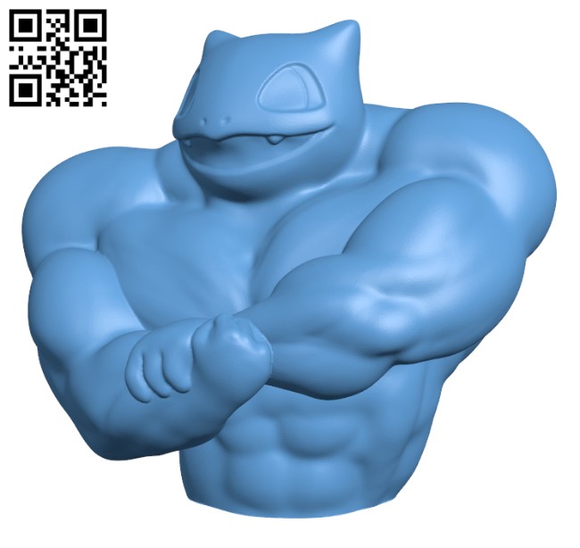 Ultra swole Bulbasaur (Pokemon) H000423 file stl free download 3D Model for CNC and 3d printer