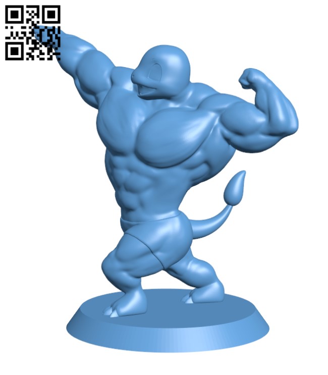 Ultra swole Charmander H000299 file stl free download 3D Model for CNC and 3d printer