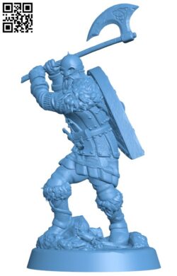 VIking Warrior H000090 file stl free download 3D Model for CNC and 3d printer