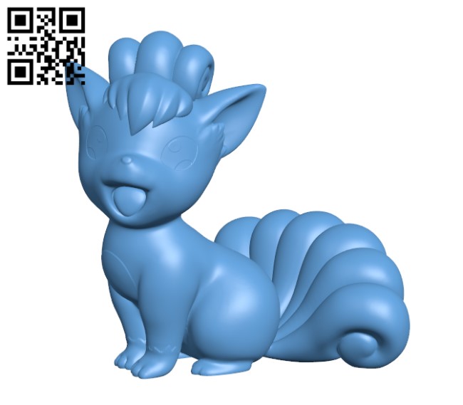 Vulpix(Pokemon) H000403 file stl free download 3D Model for CNC and 3d printer
