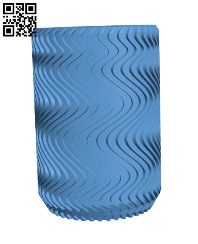 Wavy Can Coozie H000187 file stl free download 3D Model for CNC and 3d printer