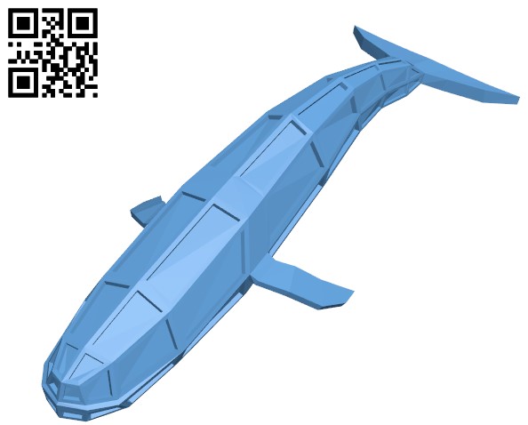 Whale lowpoly H000078 file stl free download 3D Model for CNC and 3d printer