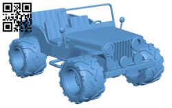 Willys Jeep – Car H000188 file stl free download 3D Model for CNC and 3d printer