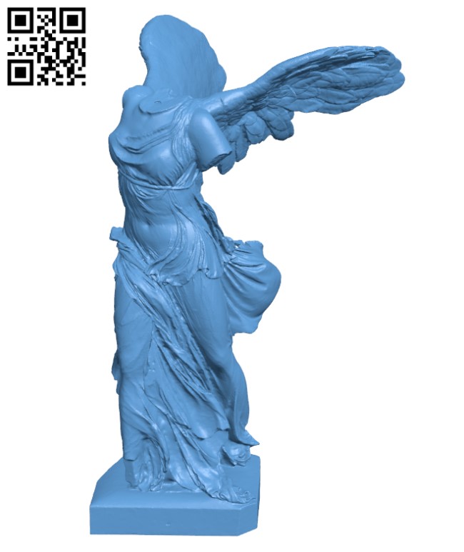 Winged Victory of Samothrace at The Louvre, Paris H000320 file stl free download 3D Model for CNC and 3d printer