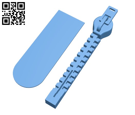 Zip Bookmark H000050 file stl free download 3D Model for CNC and 3d printer