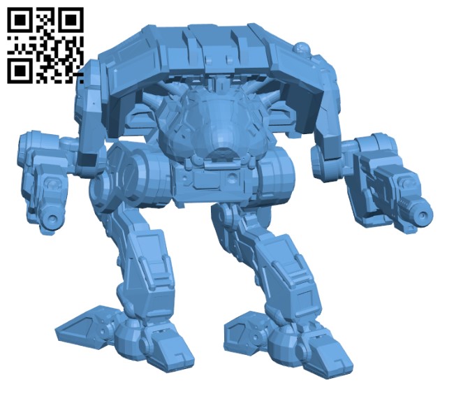 ADR-Prime Adder, aka Puma for Battletech - Robot H000720 file stl free download 3D Model for CNC and 3d printer