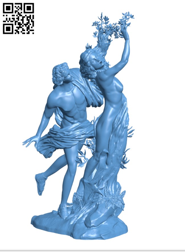 Apollo and Daphne at the Galleria Borghese, Rome H000691 file stl free download 3D Model for CNC and 3d printer