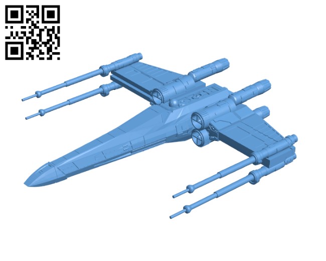 Articulated X-wing H000577 file stl free download 3D Model for CNC and 3d printer