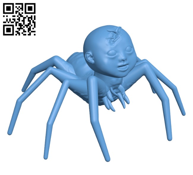 Baby with the body of a spider H001322 file stl free download 3D Model for CNC and 3d printer
