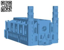 Basilica of Santa Maria del Mar – Barcelona H001323 file stl free download 3D Model for CNC and 3d printer