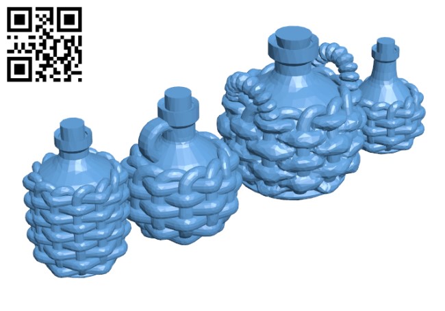 Basket Bottles H000813 file stl free download 3D Model for CNC and 3d printer