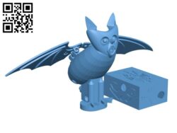 Bat moved by Servomotor H000931 file stl free download 3D Model for CNC and 3d printer