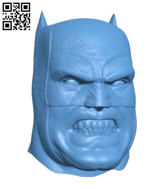 Batman head - Superhero H000870 file stl free download 3D Model for CNC and 3d printer