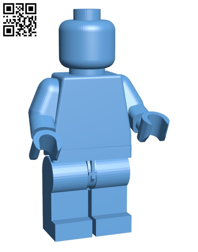 Blank Giant Minifig H000608 file stl free download 3D Model for CNC and 3d printer