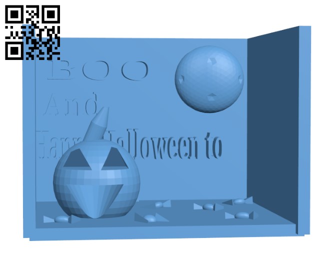 Boo and happy halloween to H001024 file stl free download 3D Model for CNC and 3d printer