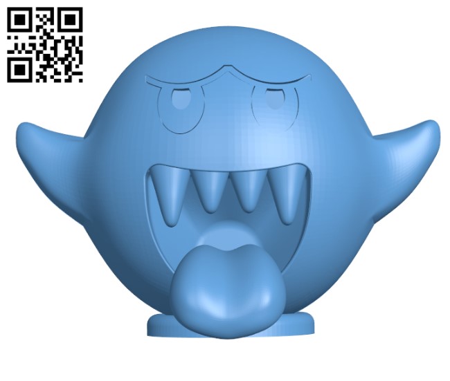Boo from Mario games H000871 file stl free download 3D Model for CNC and 3d printer