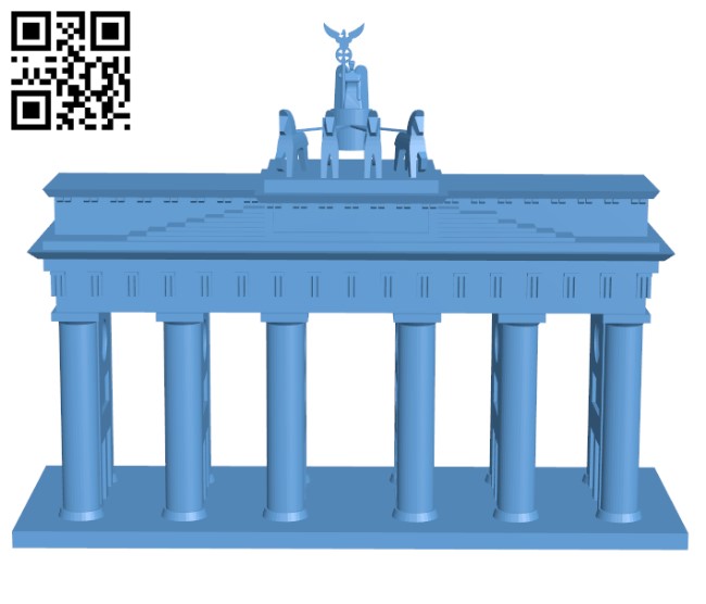 Brandenburg Gate H000872 file stl free download 3D Model for CNC and 3d printer