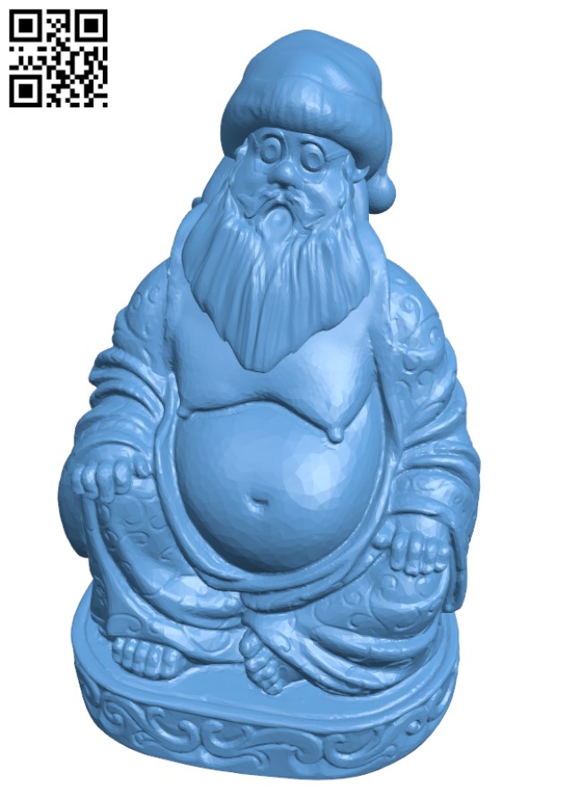 Buddha Santa Claus H001025 file stl free download 3D Model for CNC and 3d printer