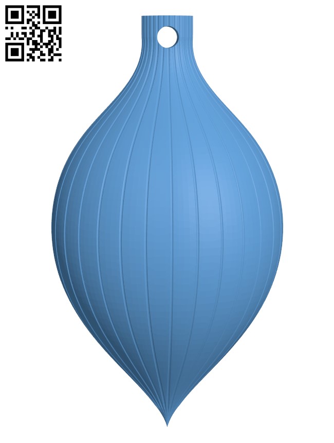 Bulb, Christmas Bauble H000961 file stl free download 3D Model for CNC and 3d printer