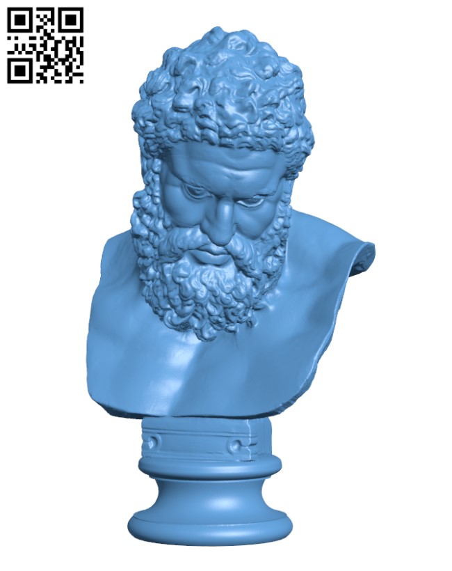 Bust of the Farnese Hercules H000816 file stl free download 3D Model for CNC and 3d printer