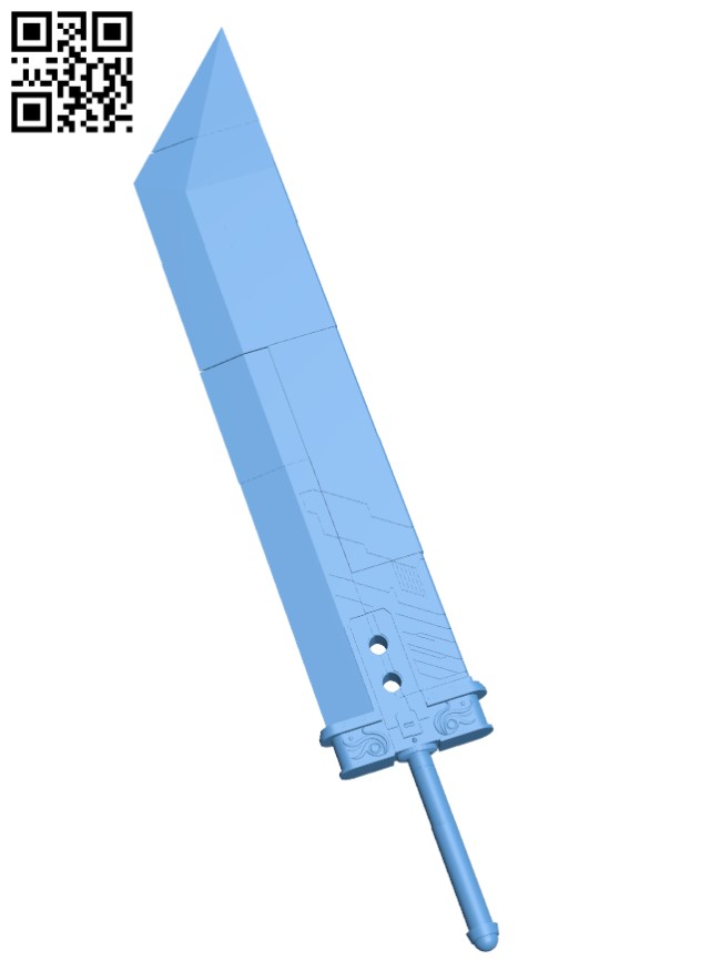 Buster Sword H000873 file stl free download 3D Model for CNC and 3d printer