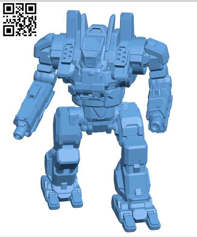 CRK-5003-0 Crockett for Battletech- Robot H000665 file stl free download 3D Model for CNC and 3d printer