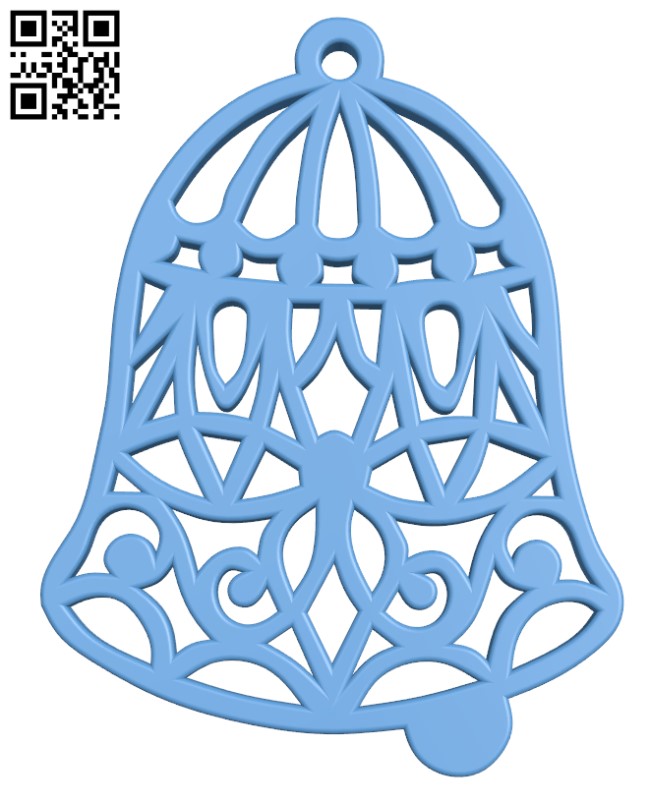 Christmas Bell Ornament H001331 file stl free download 3D Model for CNC and 3d printer