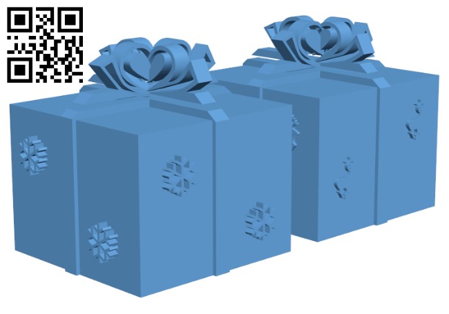 Christmas Present Box H001146 file stl free download 3D Model for CNC and 3d printer