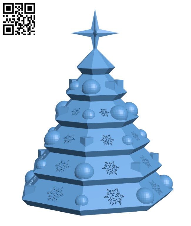 Christmas Tree Ornament H000977 file stl free download 3D Model for CNC and 3d printer