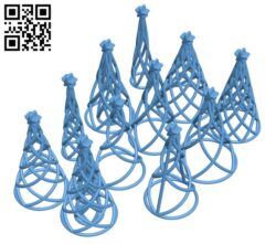 Christmas Tree Ornaments H001150 file stl free download 3D Model for CNC and 3d printer