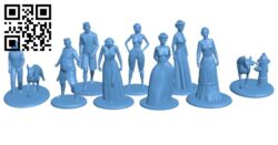 Christmas Village Figures H001153 file stl free download 3D Model for CNC and 3d printer