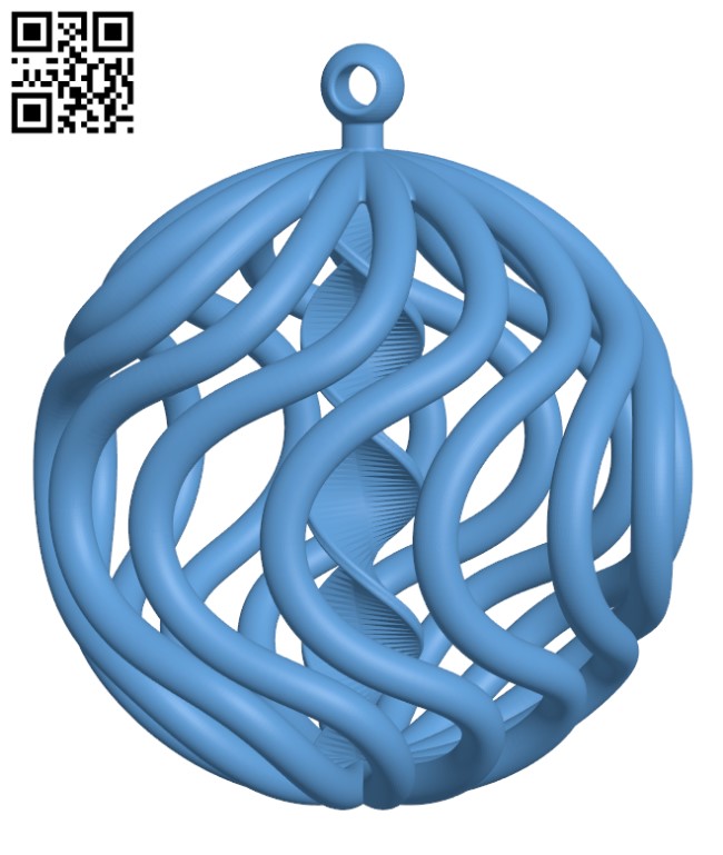 Christmas ball spiral H001085 file stl free download 3D Model for CNC and 3d printer