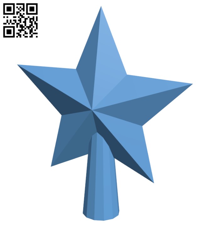 Christmas star tree topper H001273 file stl free download 3D Model for CNC and 3d printer