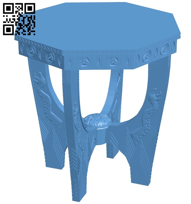 Classic table model A006628 download free stl files 3d model for CNC wood carving