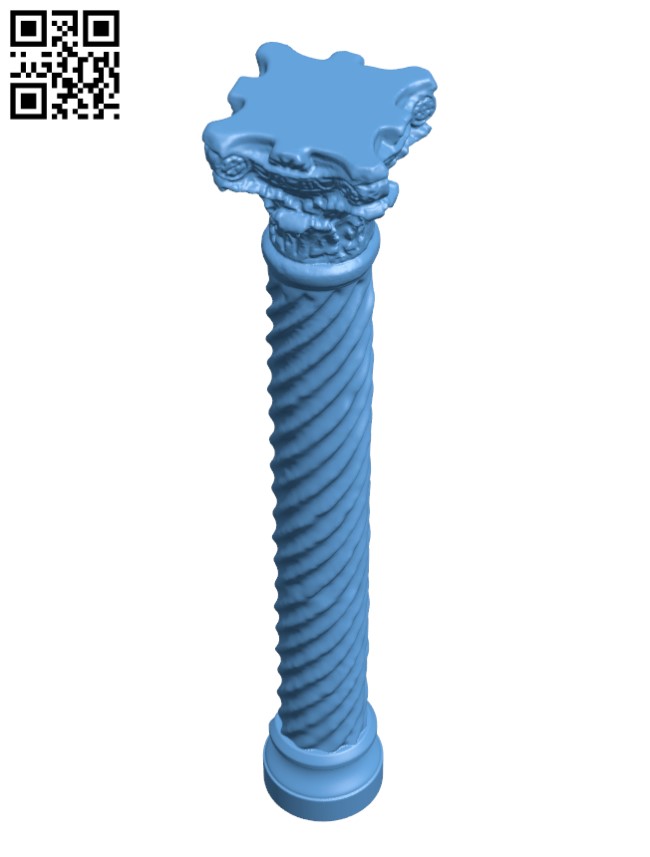 Column H000875 file stl free download 3D Model for CNC and 3d printer