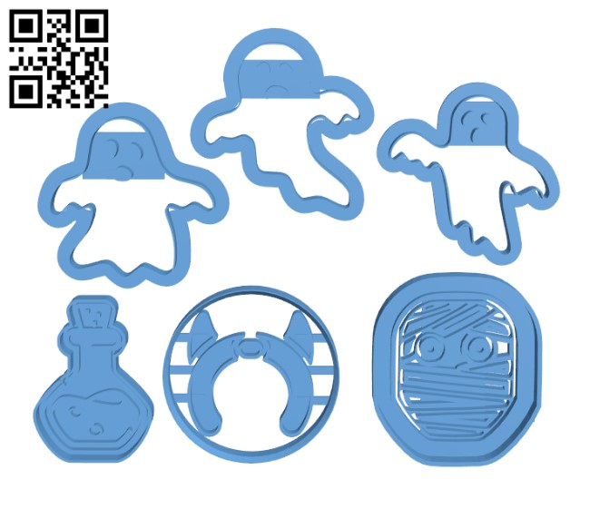 Cookie Cutters Halloween H001204 file stl free download 3D Model for CNC and 3d printer