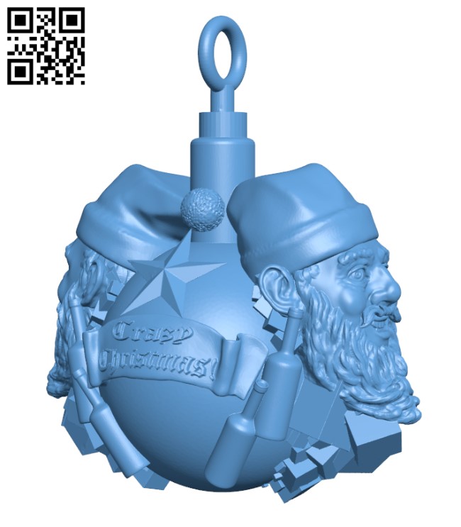 Crazy Christmas Tree Decoration H000962 file stl free download 3D Model for CNC and 3d printer