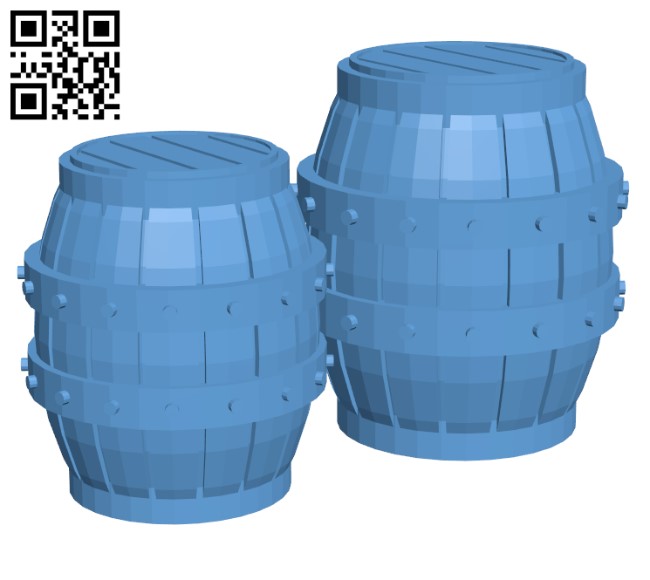 Delving Decor - Medieval Barrels H000696 file stl free download 3D Model for CNC and 3d printer