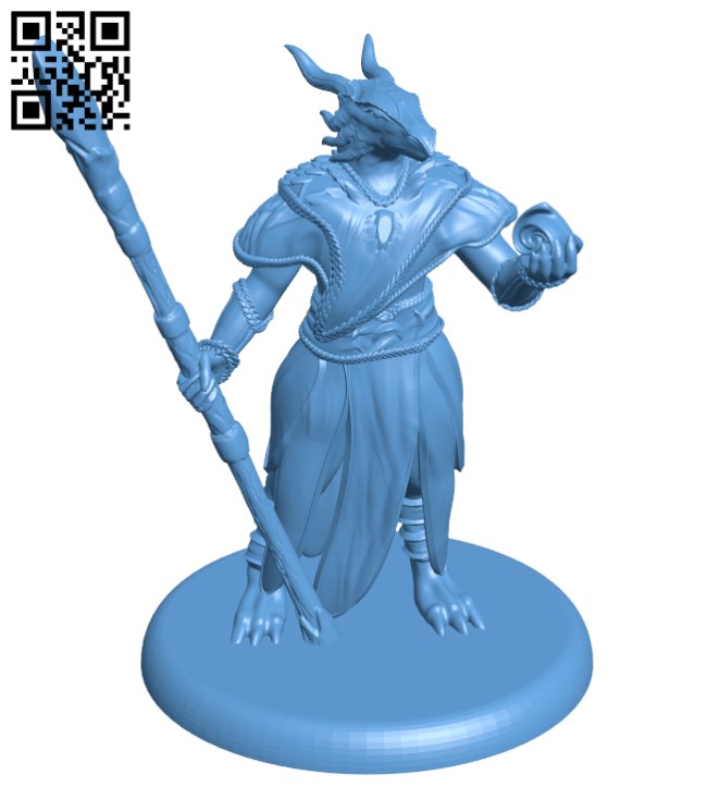 Dragonborn sorceress H000847 file stl free download 3D Model for CNC and 3d printer