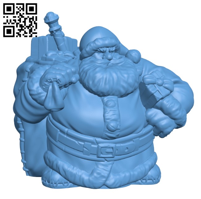Dwarven Santa Miniature H001155 file stl free download 3D Model for CNC and 3d printer