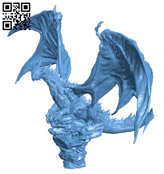 Elder Drake - Gloomhaven proxy H000559 file stl free download 3D Model for CNC and 3d printer